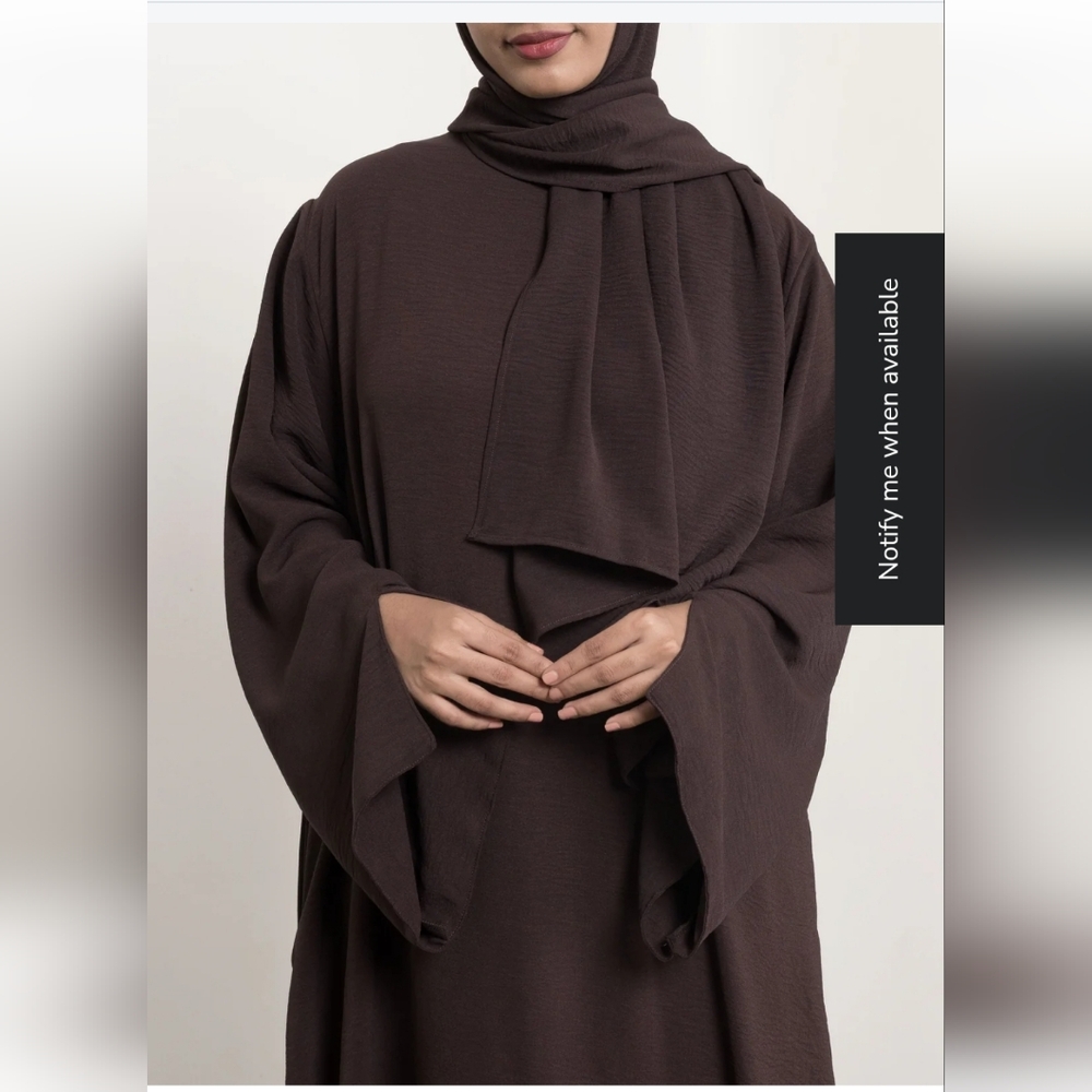 Modest Essential Brown Abaya - Picture 2 of 3